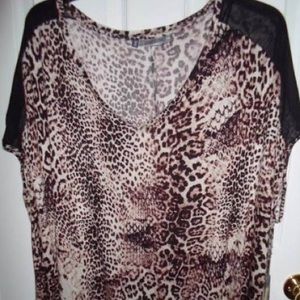 Jennifer Lopez Animal Print Top